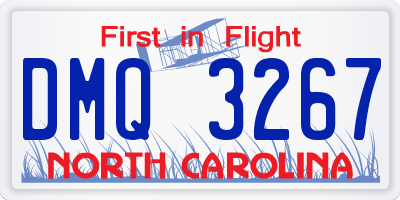 NC license plate DMQ3267
