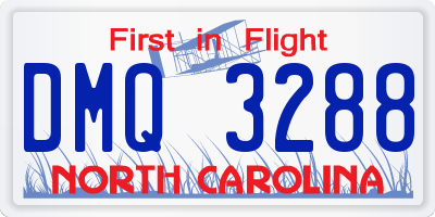 NC license plate DMQ3288