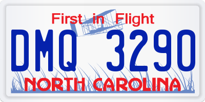 NC license plate DMQ3290