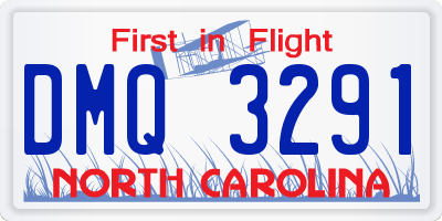 NC license plate DMQ3291