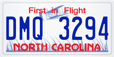 NC license plate DMQ3294