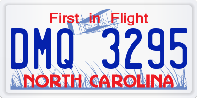 NC license plate DMQ3295