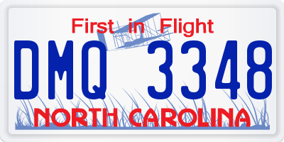 NC license plate DMQ3348