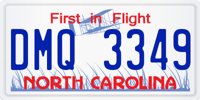 NC license plate DMQ3349