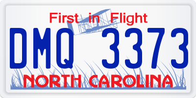 NC license plate DMQ3373