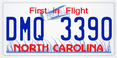 NC license plate DMQ3390
