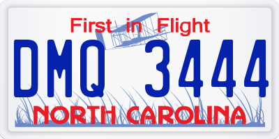 NC license plate DMQ3444