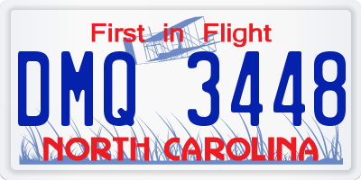 NC license plate DMQ3448