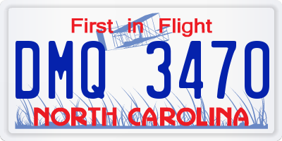 NC license plate DMQ3470