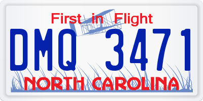NC license plate DMQ3471