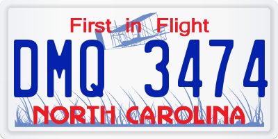 NC license plate DMQ3474