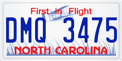 NC license plate DMQ3475