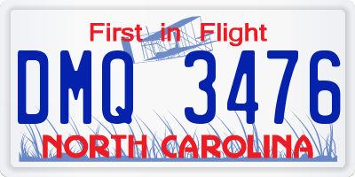 NC license plate DMQ3476