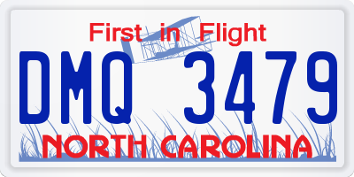 NC license plate DMQ3479
