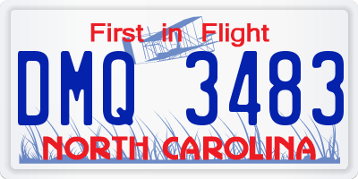 NC license plate DMQ3483