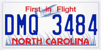 NC license plate DMQ3484