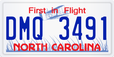 NC license plate DMQ3491