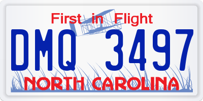 NC license plate DMQ3497