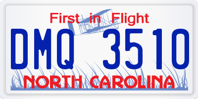 NC license plate DMQ3510
