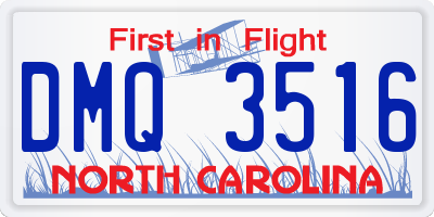 NC license plate DMQ3516
