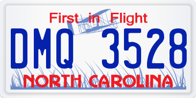 NC license plate DMQ3528