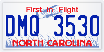 NC license plate DMQ3530