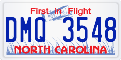 NC license plate DMQ3548
