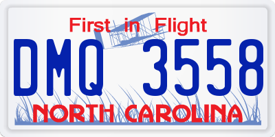 NC license plate DMQ3558