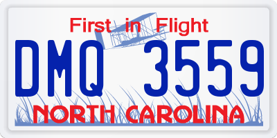 NC license plate DMQ3559