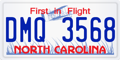 NC license plate DMQ3568
