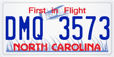 NC license plate DMQ3573