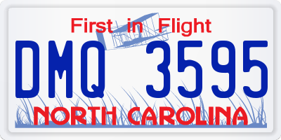 NC license plate DMQ3595
