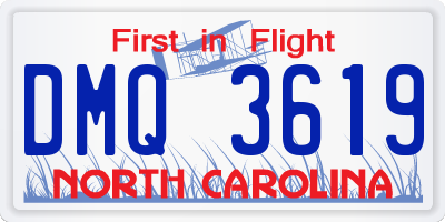 NC license plate DMQ3619