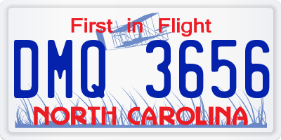 NC license plate DMQ3656