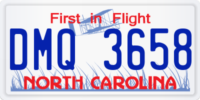NC license plate DMQ3658