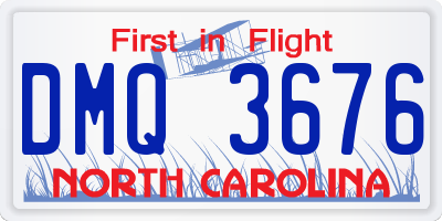 NC license plate DMQ3676