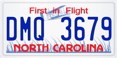 NC license plate DMQ3679