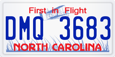 NC license plate DMQ3683