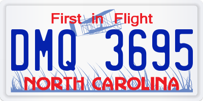 NC license plate DMQ3695