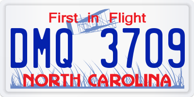 NC license plate DMQ3709