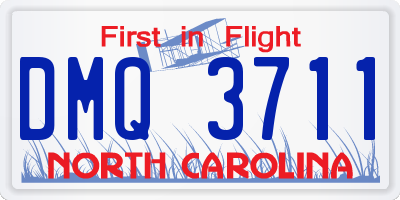 NC license plate DMQ3711