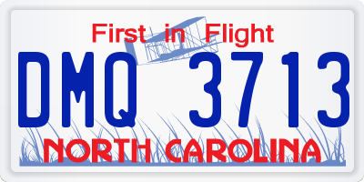 NC license plate DMQ3713