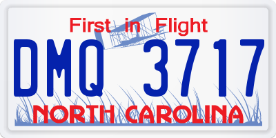 NC license plate DMQ3717