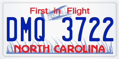NC license plate DMQ3722