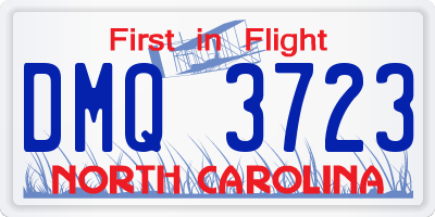 NC license plate DMQ3723