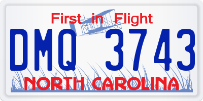 NC license plate DMQ3743