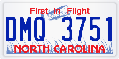 NC license plate DMQ3751