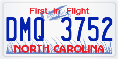 NC license plate DMQ3752