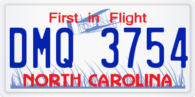 NC license plate DMQ3754