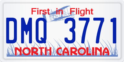 NC license plate DMQ3771
